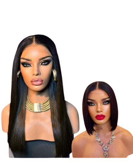 20" HD (5x5) Wear & Go Wig PLUS 12" Double Drawn Cropped Bob Wig, premium human hair combo set from Smart Hair Global South Africa
