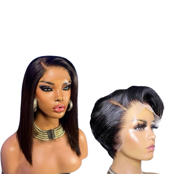 20" Wear and Go 5x5 Wig PLUS Full Frontal Pixie Wig