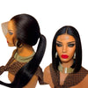 30" Full Frontal Wig PLUS 12" Double Drawn Cropped Bob Wig