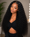 Full Frontal Curly Burmese Lace Wig 32"