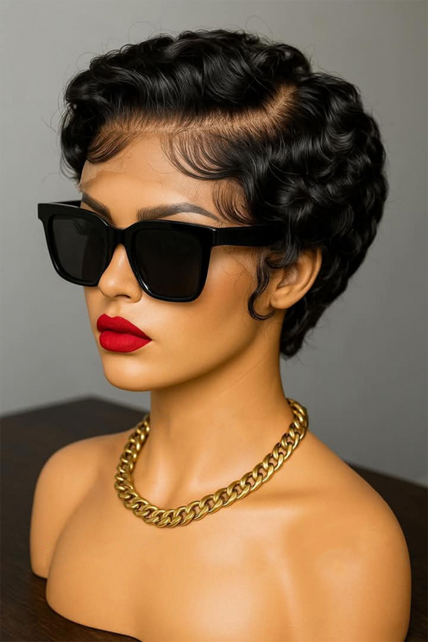 Full Frontal Pixie Lace Wigs - Natural Colour & Ombre