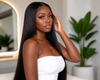 Full Frontal Straight Lace Wig, Natural Colour, 10" - 32"
